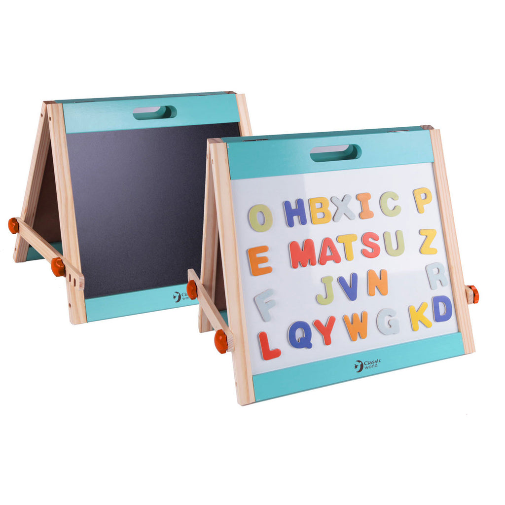 Classic world houten magneet- en krijtbord