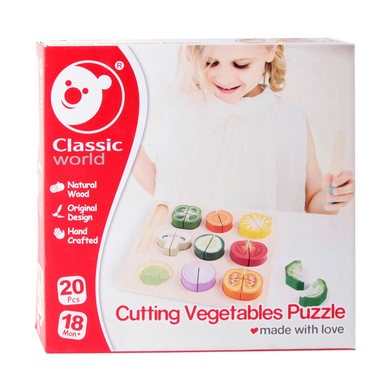 Classic World - houten snijgroente 20dlg.
