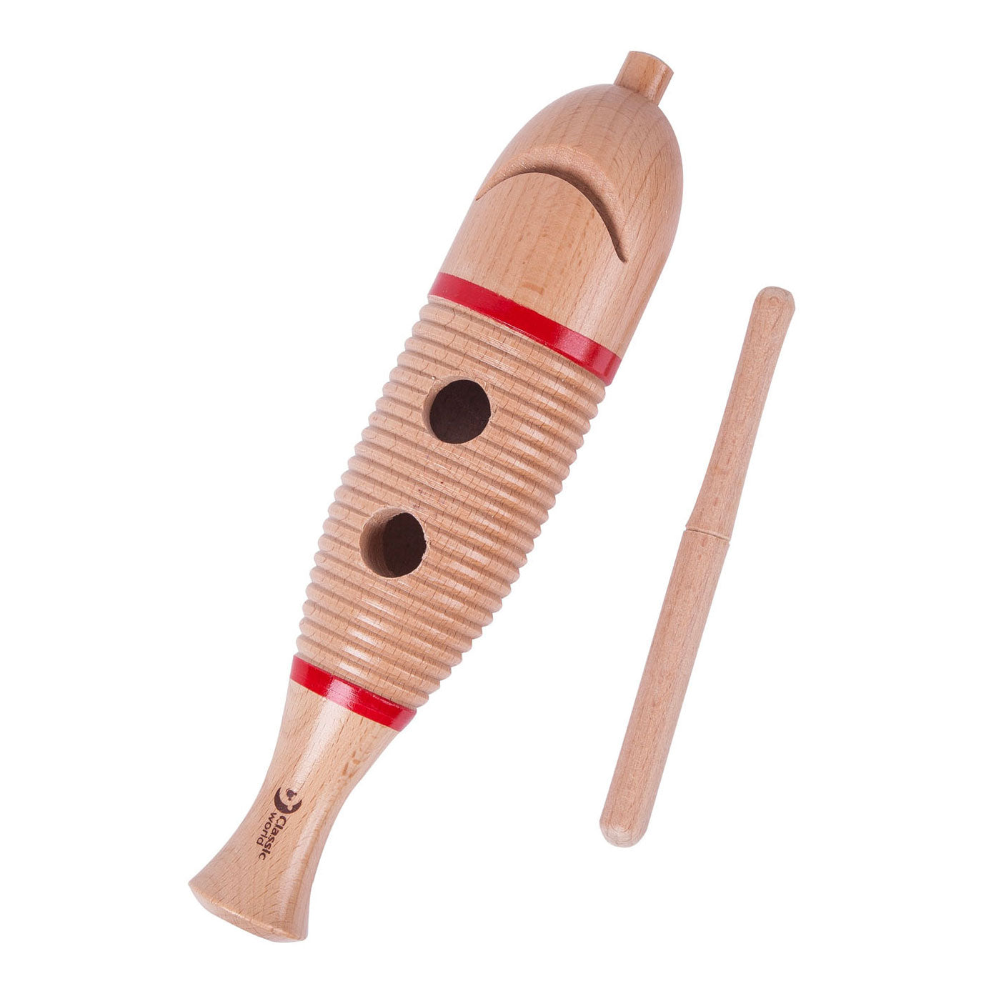 Lobbes speelgoed bv classic world maxi guiro met stok