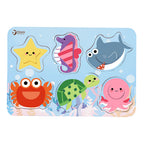 Classic world houten puzzel oceaan dieren, 13st.