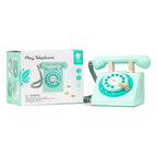 Classic World - houten retro telefoon turquoise