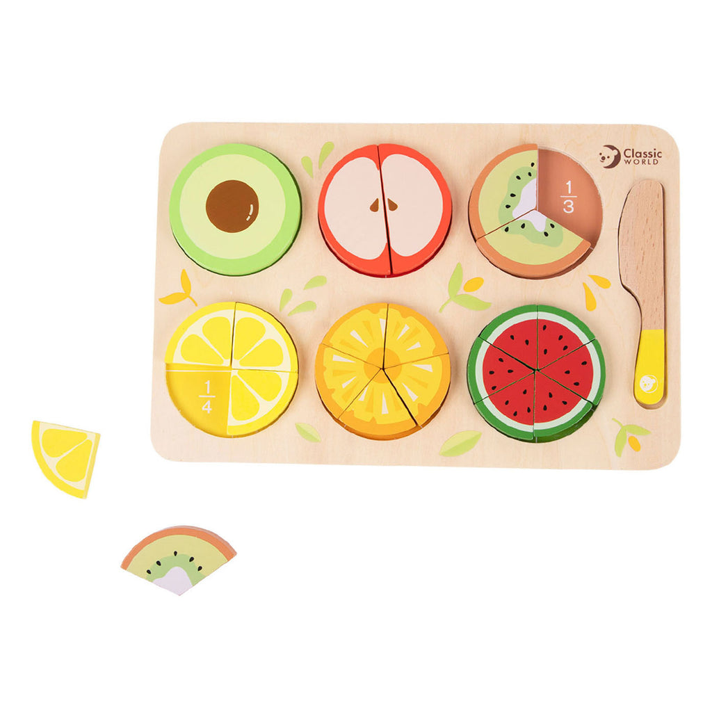 Classic World - houten breuken puzzel educatief speelgoed 22-delig.