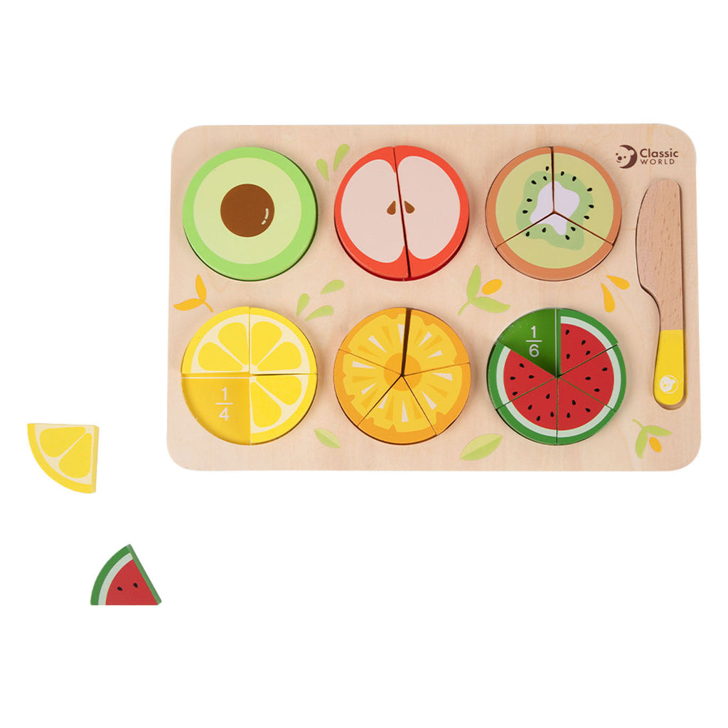 Classic World - houten breuken puzzel educatief speelgoed 22-delig.