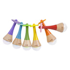 Classic World - rammelaar 2 in 1 houten regenboog maracas instrument 1 st. - uni