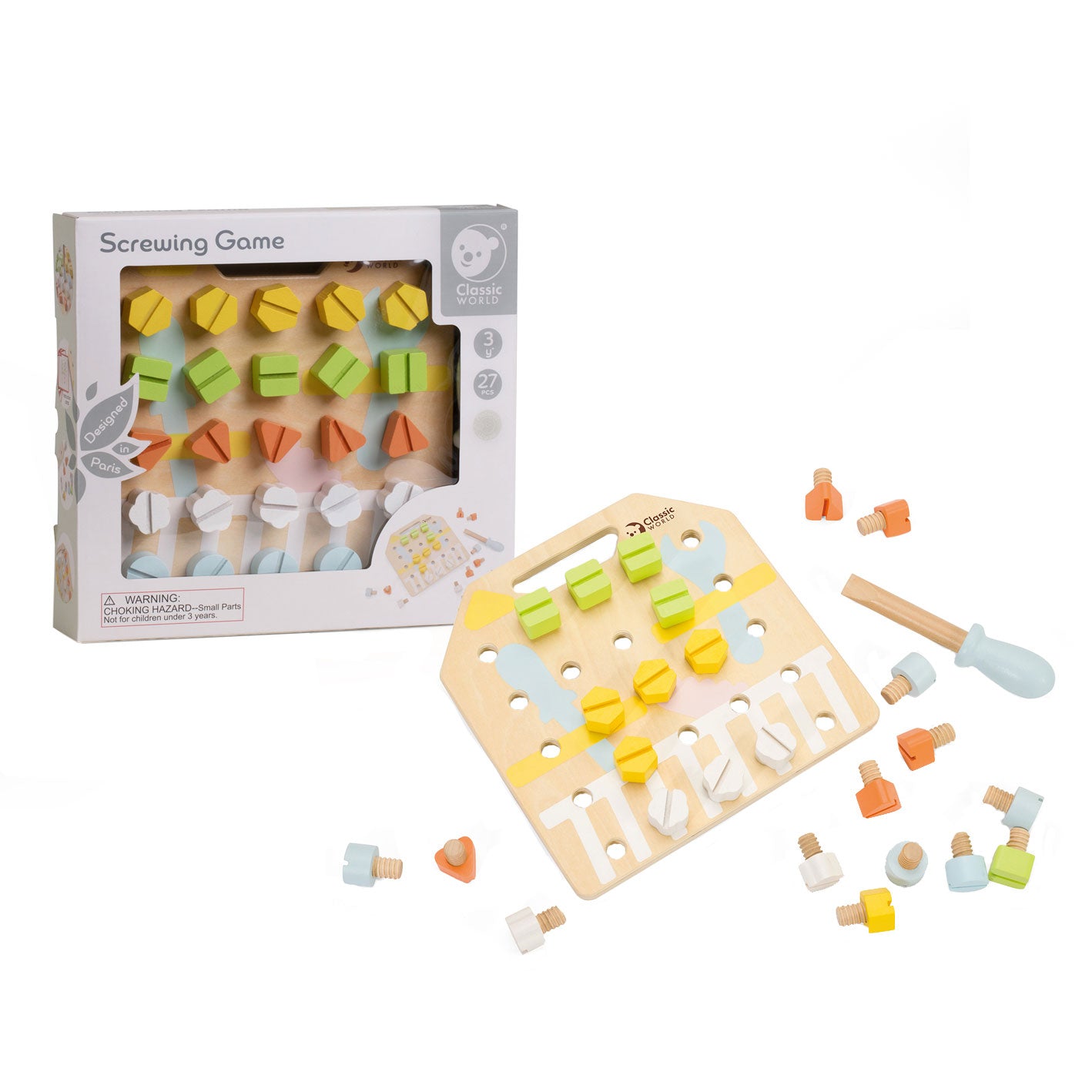 Classic world klassieke wereld houten manipulatieve bordlogische puzzel - uni