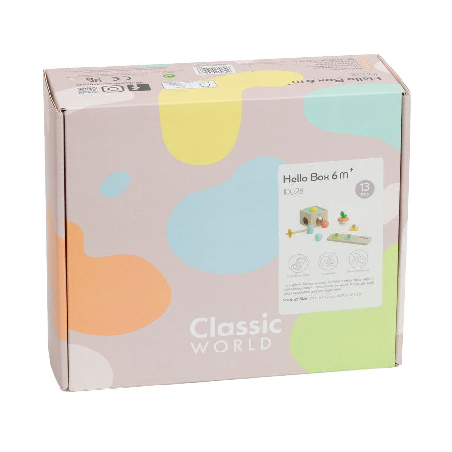 Classic World - houten speelgoed box baby 6-12 maanden educatief.
