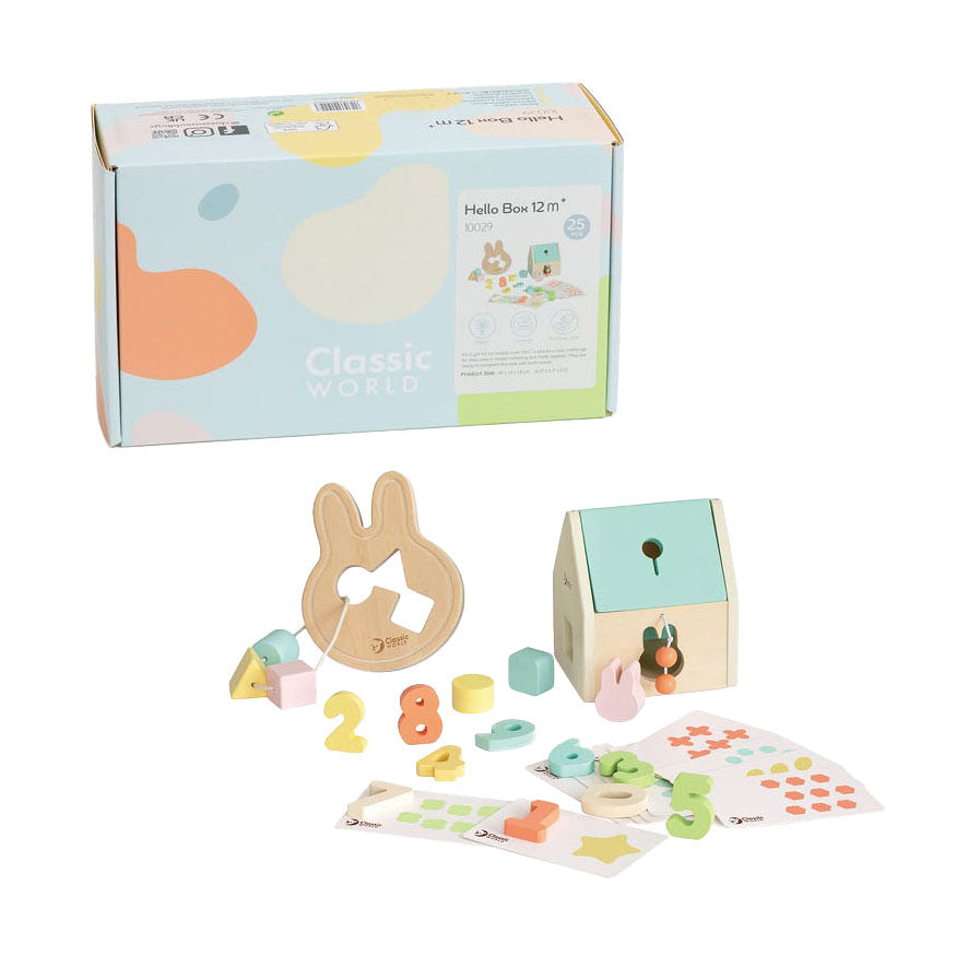 Classic World - baby hello speelgoed box 12-18 maanden
