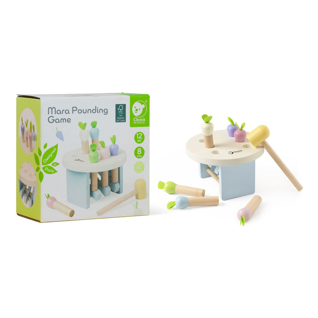 Classic world houten hamerbank educatief speelgoed - wortels slaan.