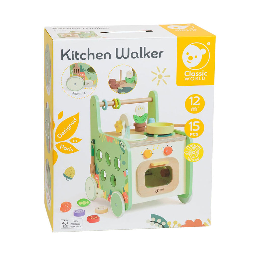 Classic World - houten loopwagen keuken 15dlg.