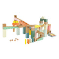 Classic world houten knikkerbaan bouwset, 62dlg.