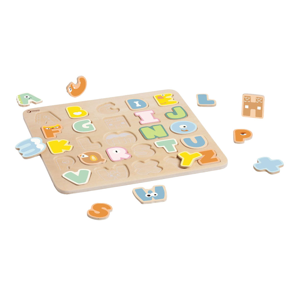 Classic world houten alfabet puzzel educatief speelgoed 27 stukjes.