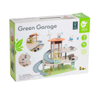 Classic World - houten speelgoed garage duurzaam met accessoires 19-delig.