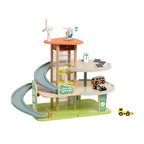 Classic World - houten speelgoed garage duurzaam met accessoires 19-delig.
