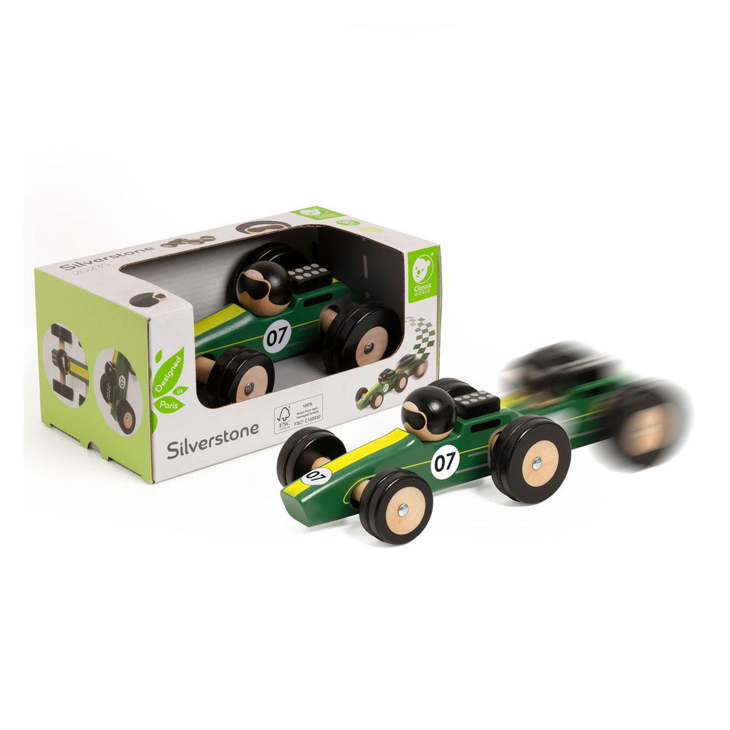 Lobbes Speelgoed- Lobbes Speelgoed world houten speelgoedauto silverstone
