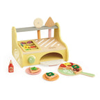 Classic World - houten speelgoed pizzaoven speelset met accessoires.