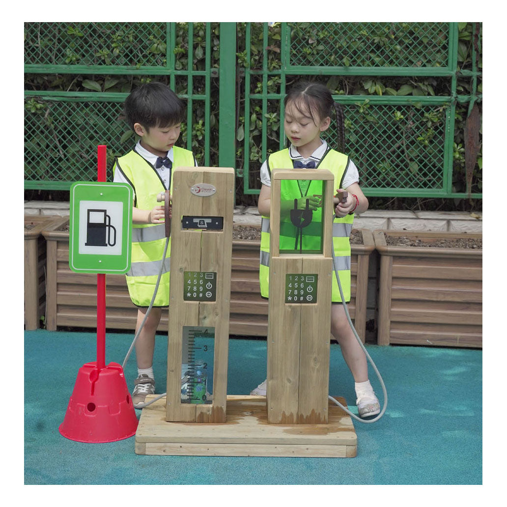 Classic World - houten outdoor speel tankstation