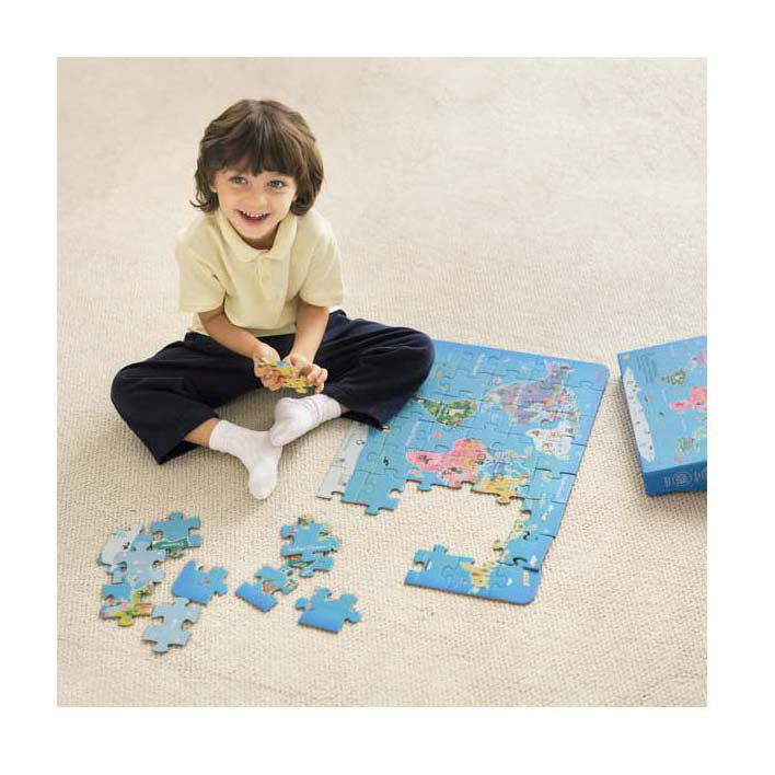 Classic world legpuzzel wereldkaart - 48st.