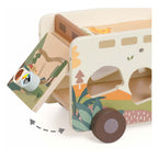Classic World - houten avonturen safari auto vormenstoof 9 delig