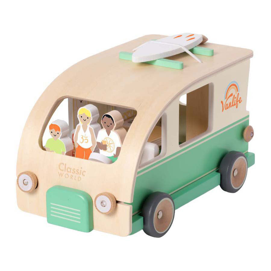 Classic World - houten camper met accesoires - 9 delig