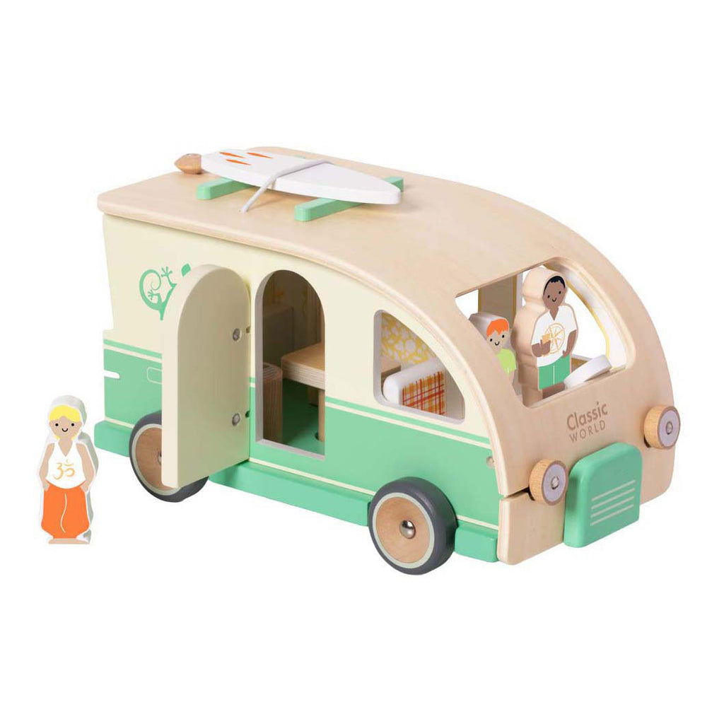 Classic World - houten camper met accesoires - 9 delig