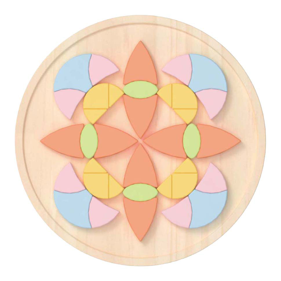 Classic world houten mandala puzzel bloem