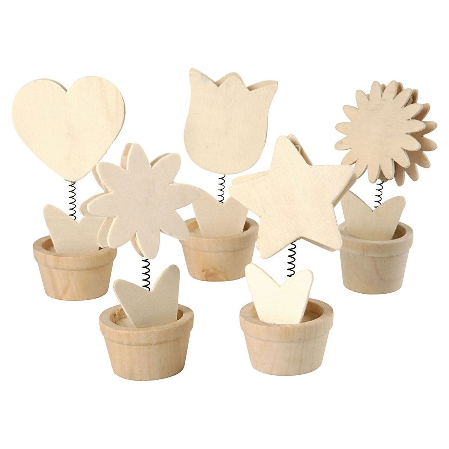 Creativ Company - Creativ Company Versier je houten memoclip bloem 10 stuks