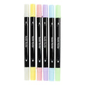Creativ Company - Creativ Company Dubbelzijdige textielstiften - pastel kleuren 6 stuks