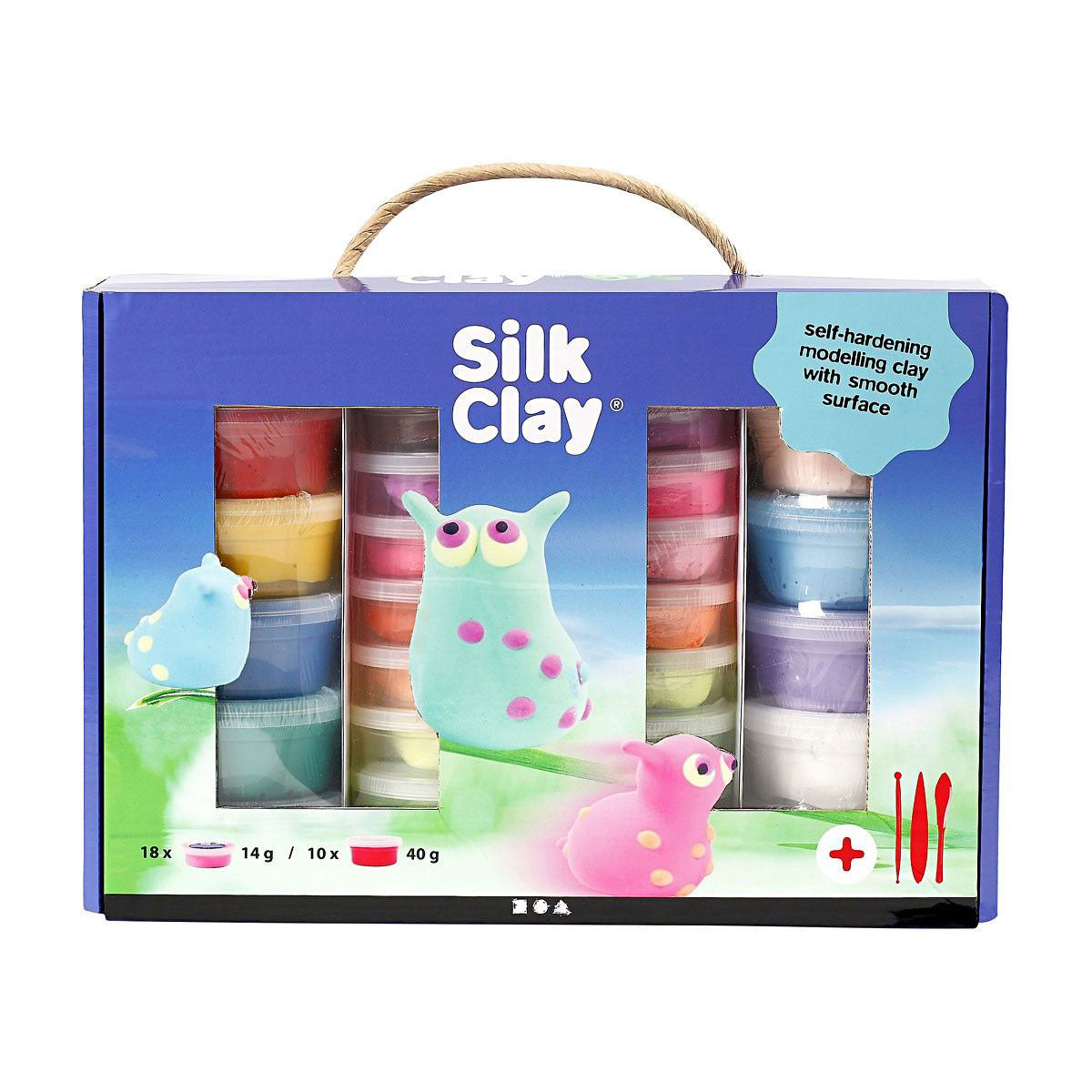 Silk Clay - Silk Clay set met gereedschap - 28 kleipotjes