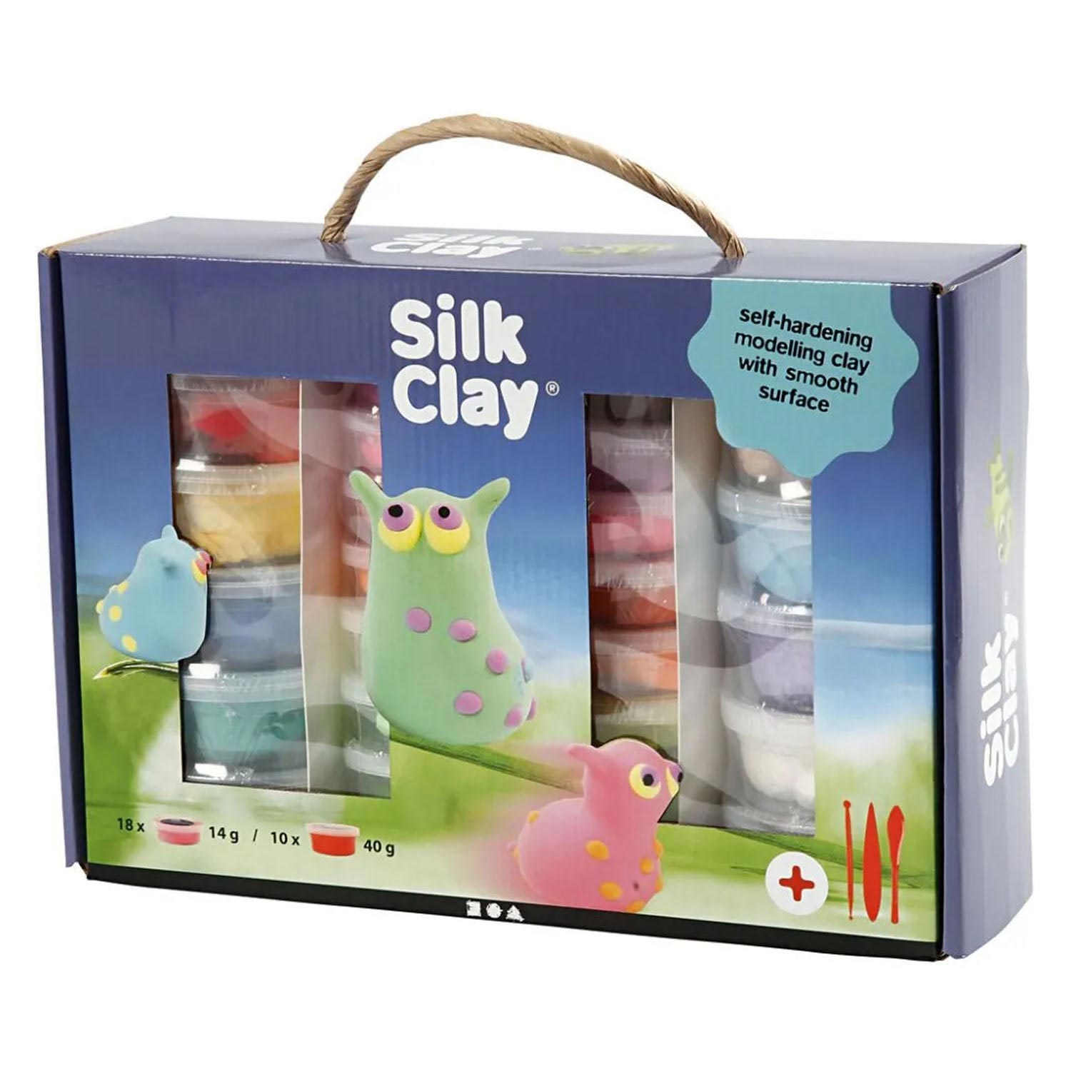 Silk Clay - Silk Clay set met gereedschap - 28 kleipotjes