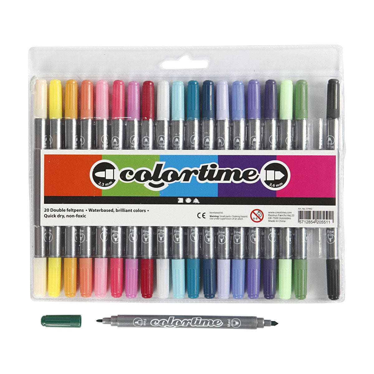 Creativ company dubbelzijdige stiften - extra kleuren, 20st.