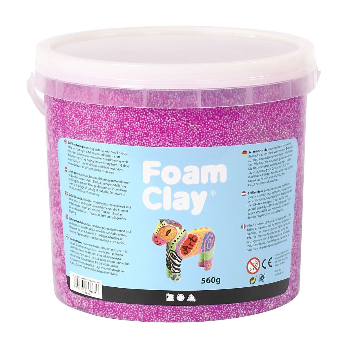 Foam clay - neon paars, 560gr.