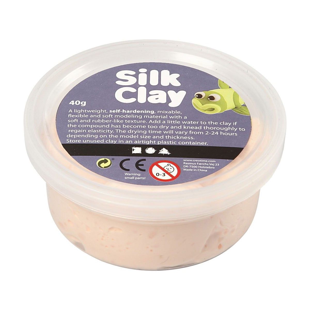 Silk clay - licht roze, 40gr.