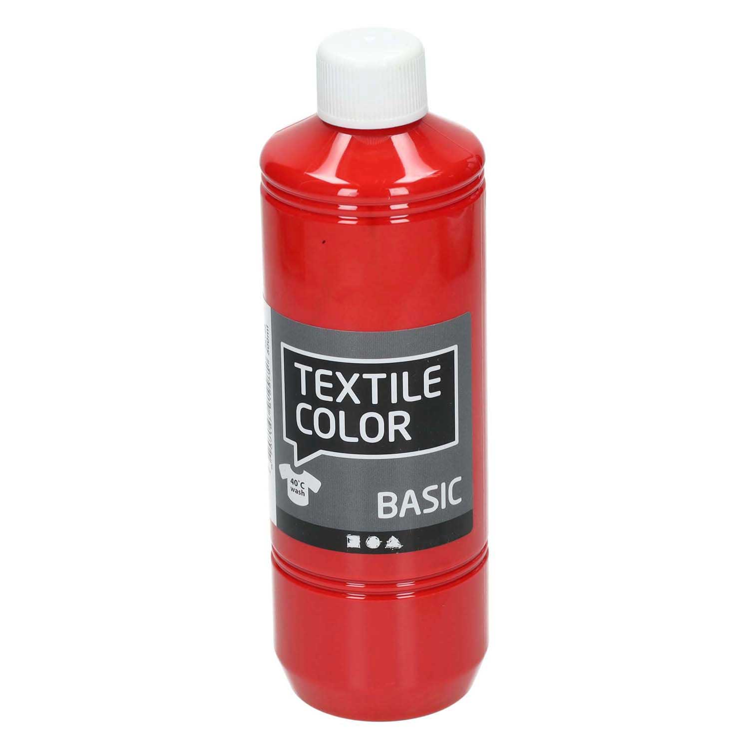 Creativ company textielverf - rood, 500ml
