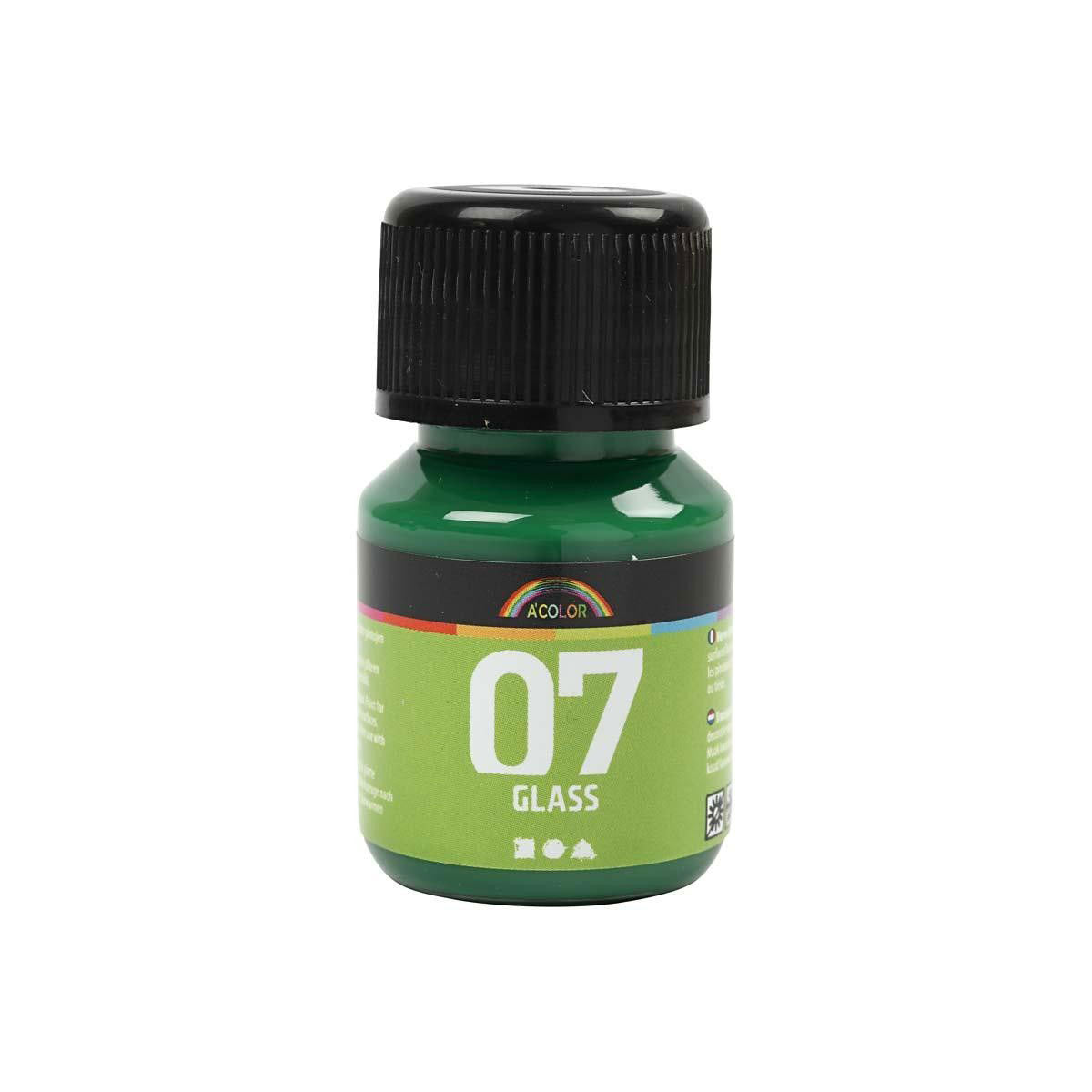 Creativ company permanente glasverf - briljant groen, 30ml