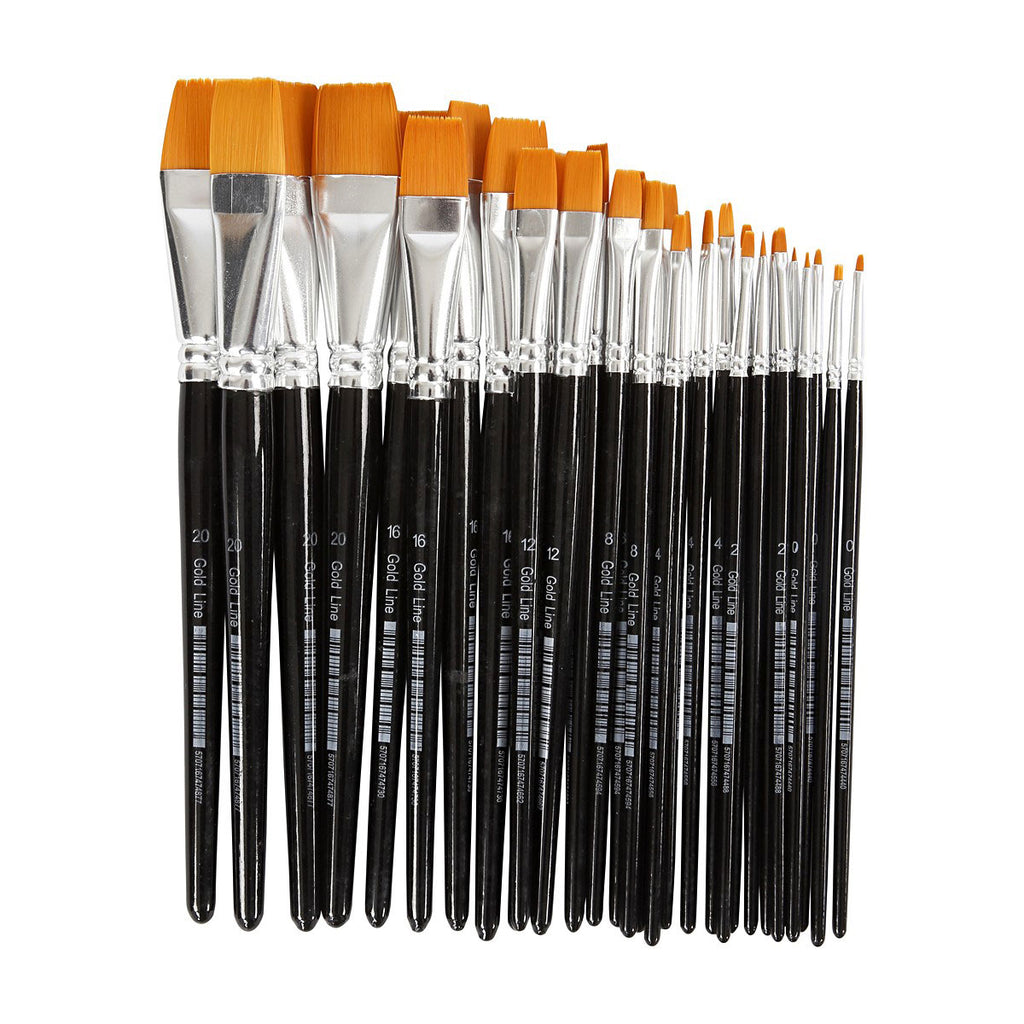 Creativ Company - Creativ Company Platte penselen - 7 maten 30st.