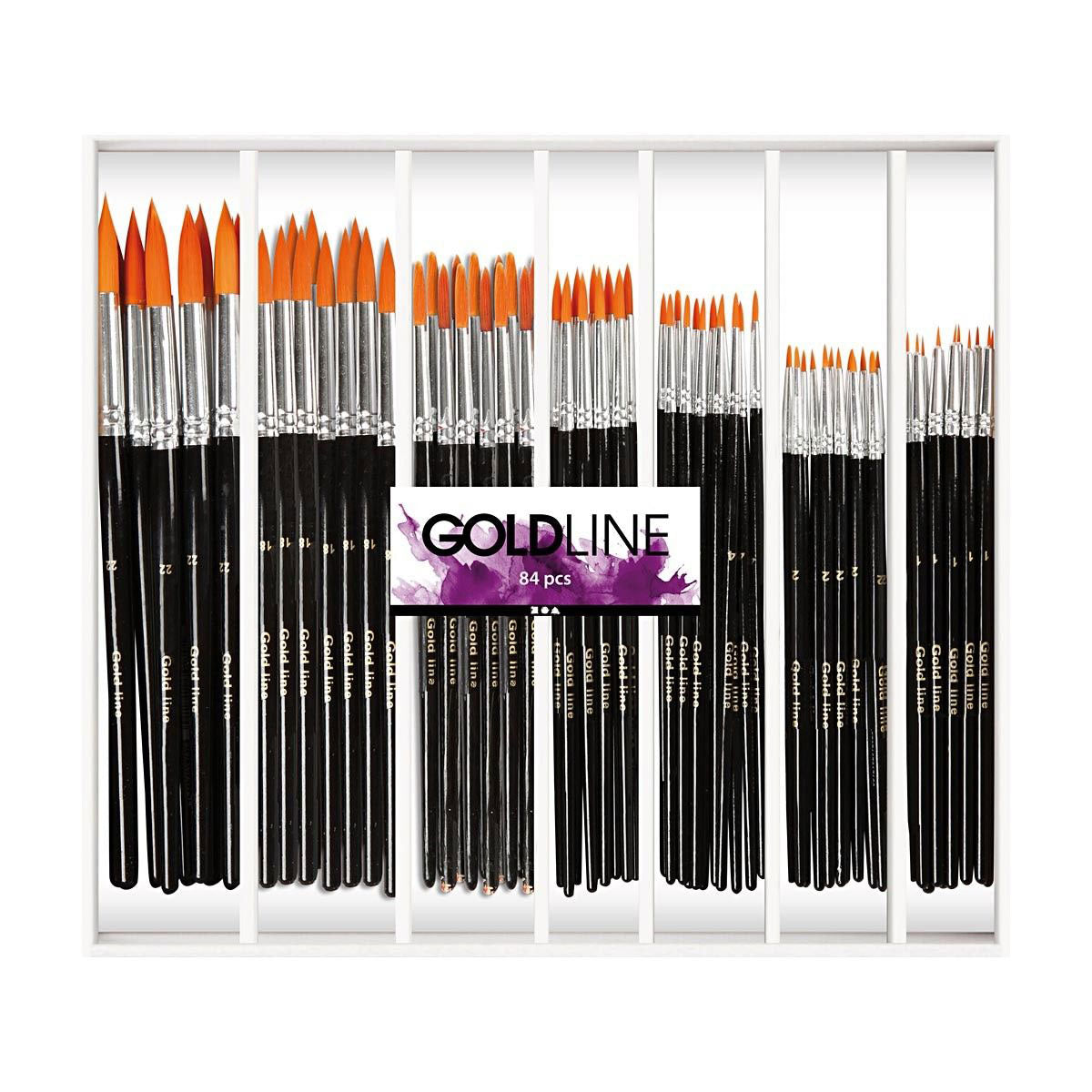 Creativ Company - Creativ Company Ronde penselen - 7 maten 84 stuks