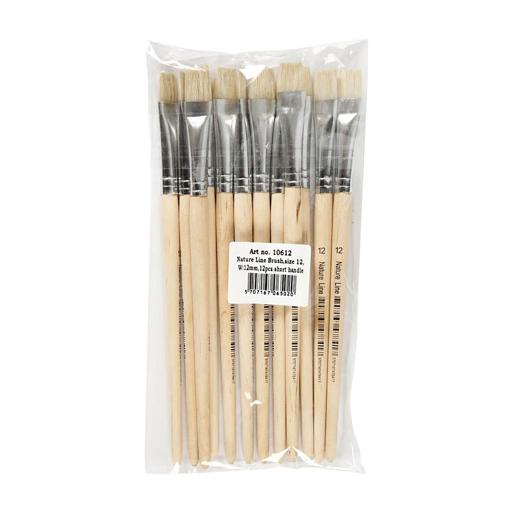Creativ Company - Creativ Company Houten kwasten - nr. 12 korte steel 12 stuks