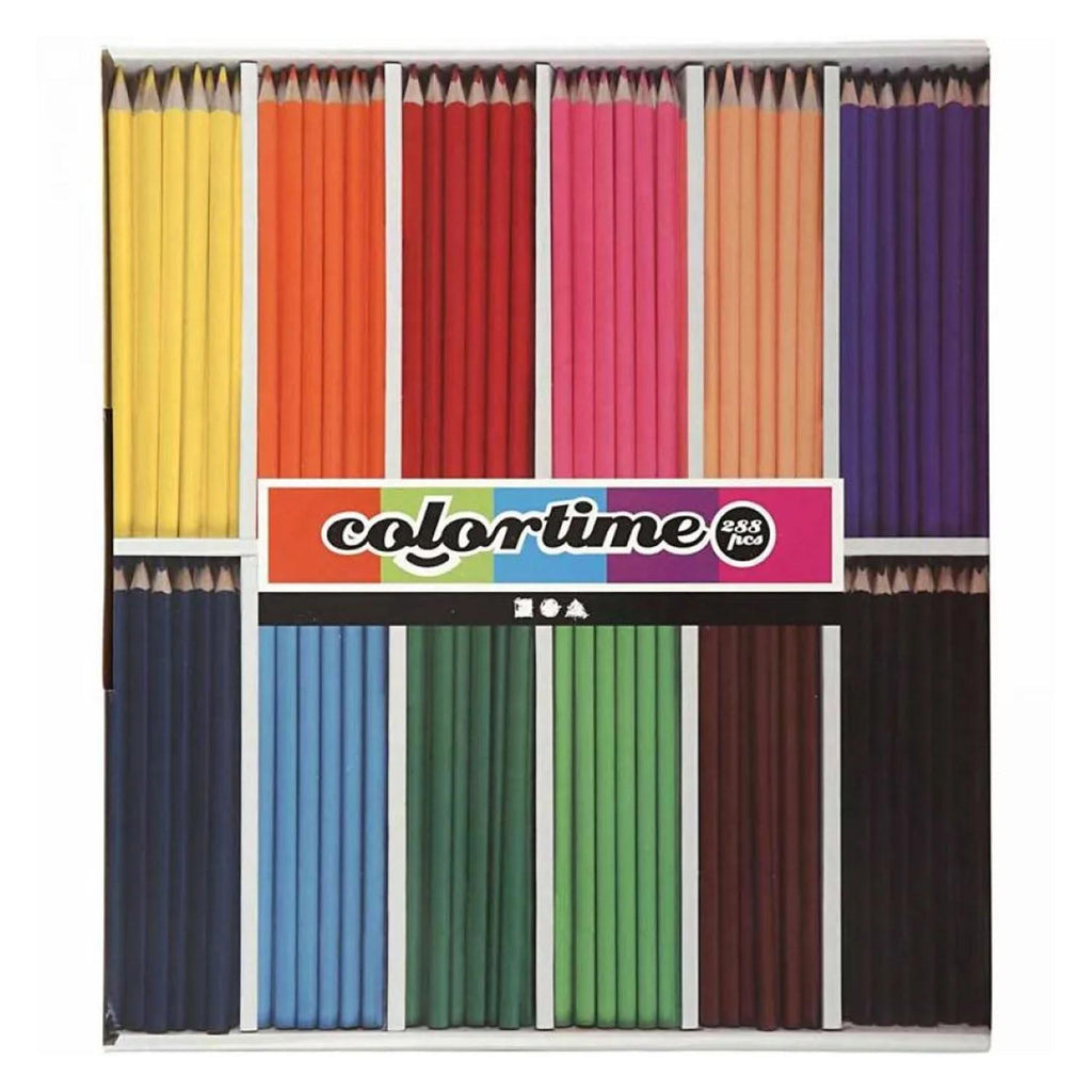 Creativ Company - Creativ Company Https://www.cchobby.nl/colortime-kleurpotloden-l-17-45-cm-vulling-3-mm-diverse-kleuren-12x24-stuk-288-stuk-1-doos
