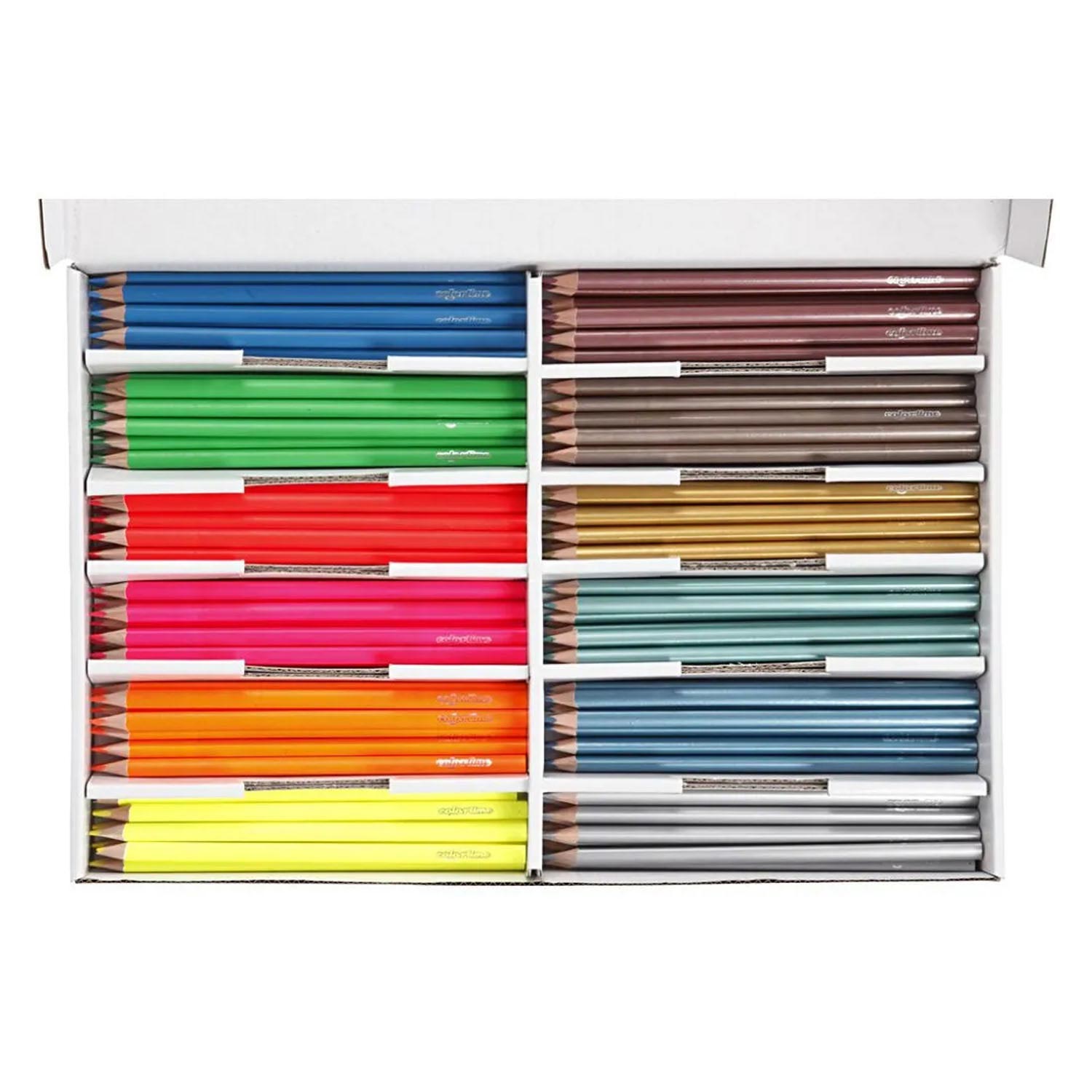 Creativ Company - Creativ Company Https://www.cchobby.nl/colortime-kleurpotloden-l-17-45-cm-vulling-3-mm-metallic-kleuren-neon-kleuren-144-stuk-1-doos