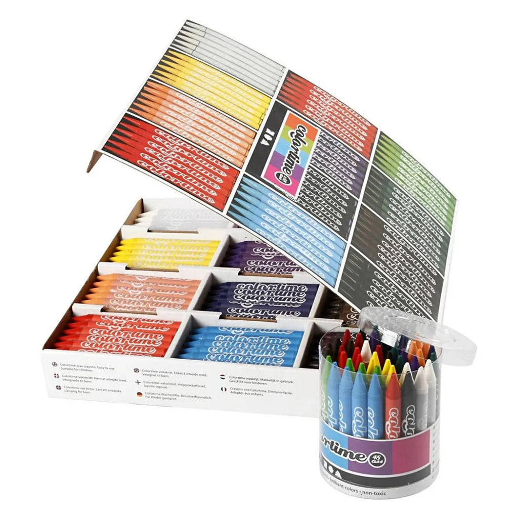 Creativ Company - Creativ Company Https://www.cchobby.nl/colortime-kleurkrijt-l-10-cm-dikte-11-mm-diverse-kleuren-12x24-stuk-1-doos