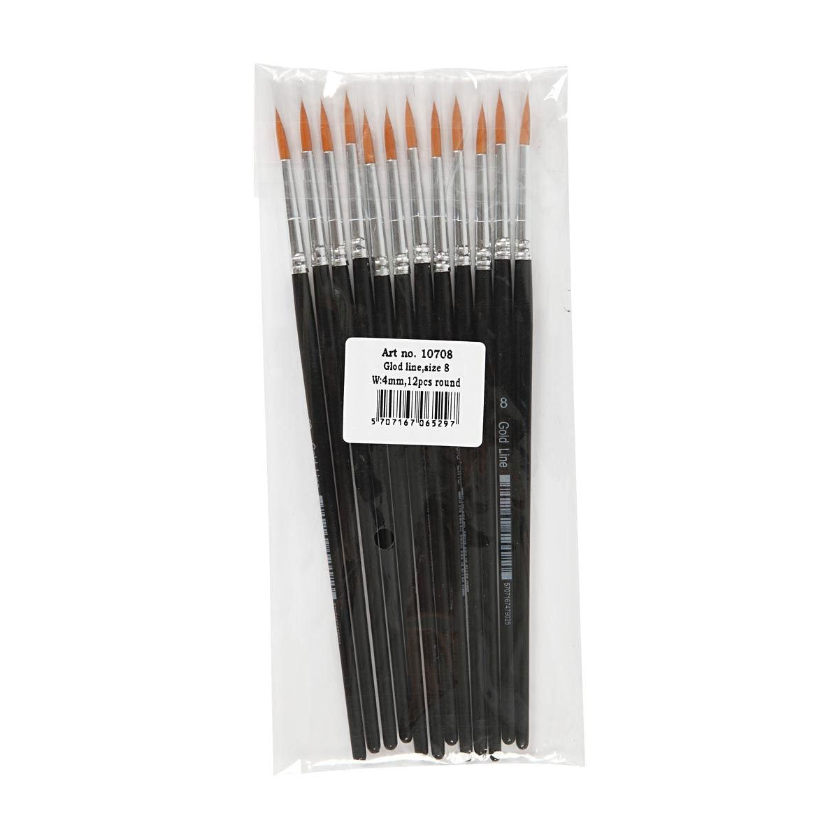 Creativ Company - Creativ Company Ronde penselen - nr. 8 12 stuks