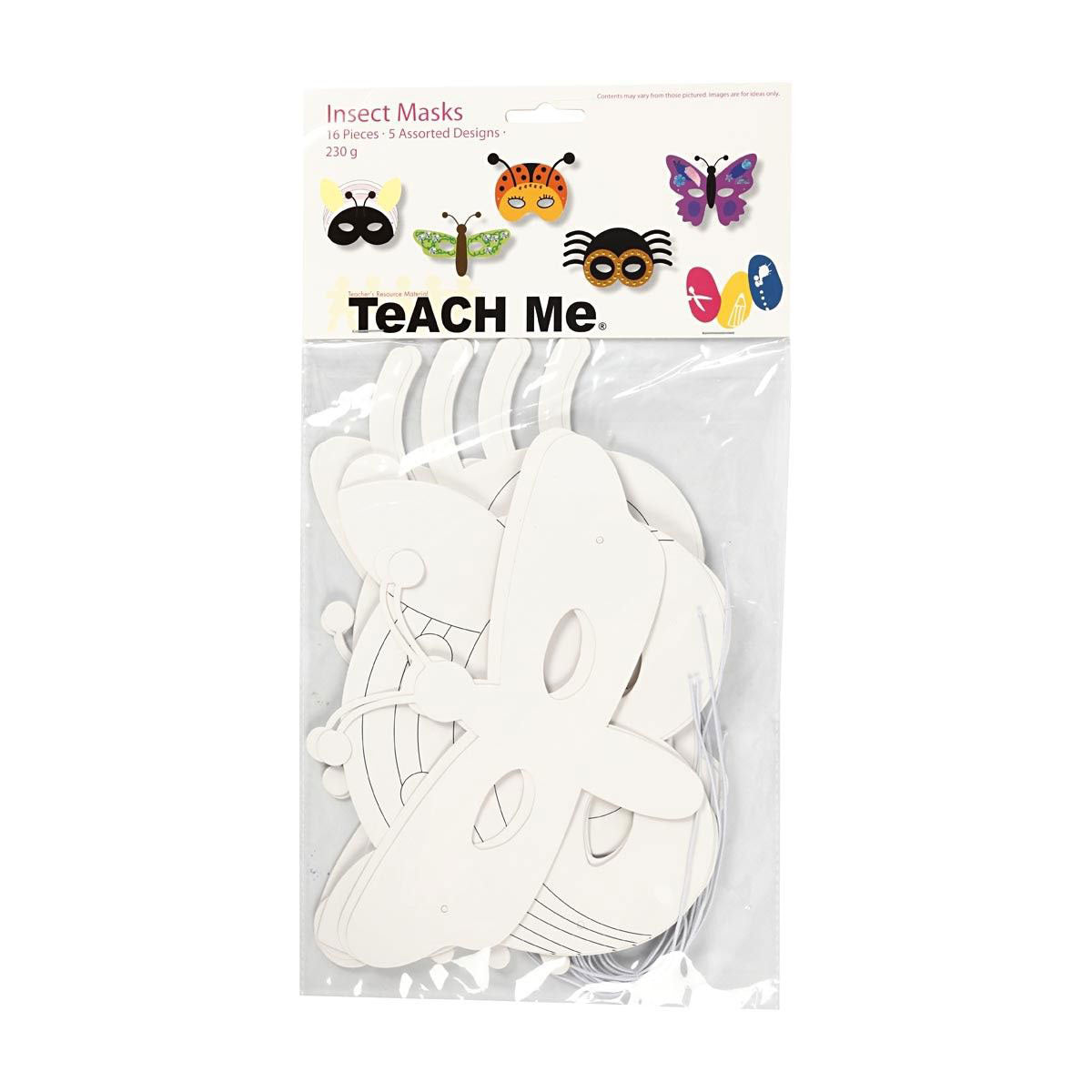 Creativ company insectenmaskers karton, 16st.