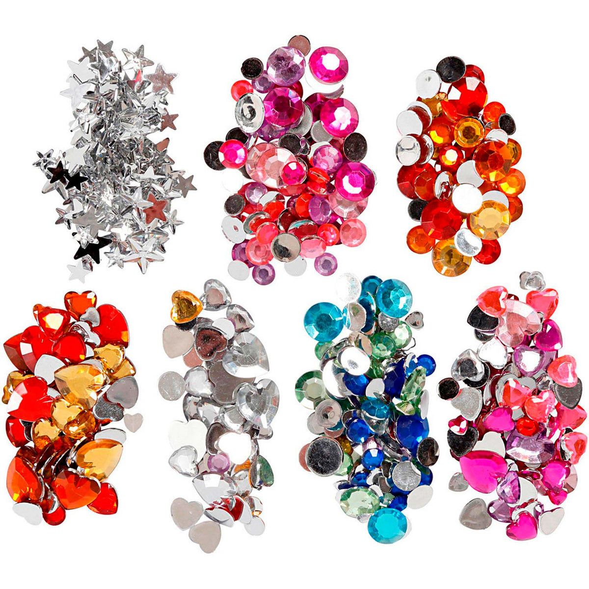 Creativ company https: www.cchobby.nl strasstenen-in-display-box-rond-sterren-harten-d-6-7-9-10-11-12-14-16-mm-blauw-roze-zilver-300-stuk-1-doos