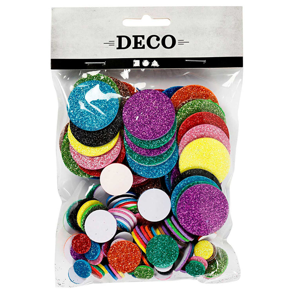 Creativ Company - Creativ Company Foamvormen glitter cirkels 150 stuks