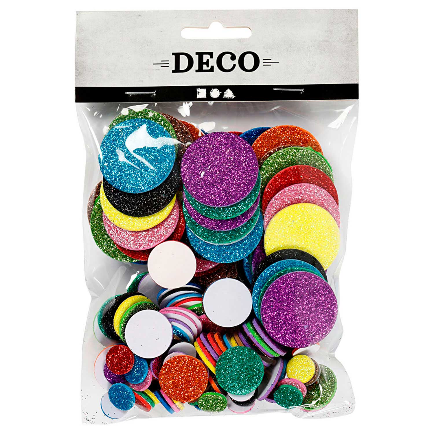 Creativ Company - Creativ Company Foamvormen glitter cirkels 150 stuks