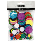 Creativ company foamvormen glitter cirkels, 150st.