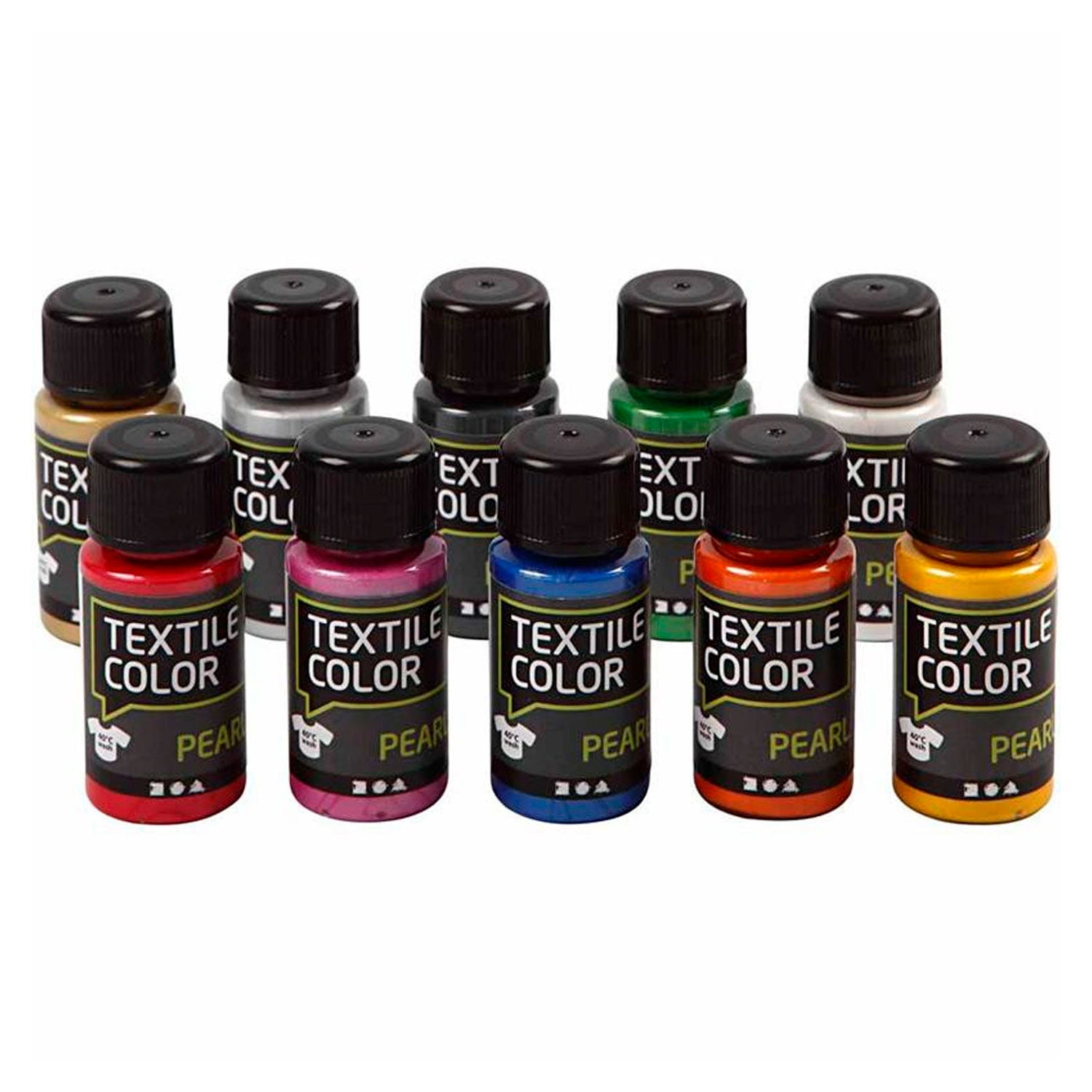 Creativ company textielverf diverse kleuren, 10x50ml.