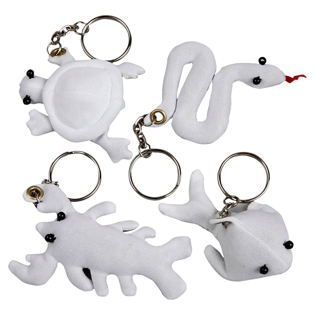 Creativ Company - Creativ Company Dieren sleutelhangers van textiel 4 stuks