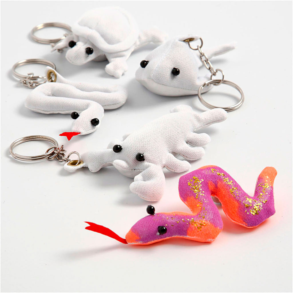 Creativ Company - Creativ Company Https://www.cchobby.nl/figuren-van-textiel-met-sleutelhanger-afm-4-8-cm-wit-4-stuk-1-doos