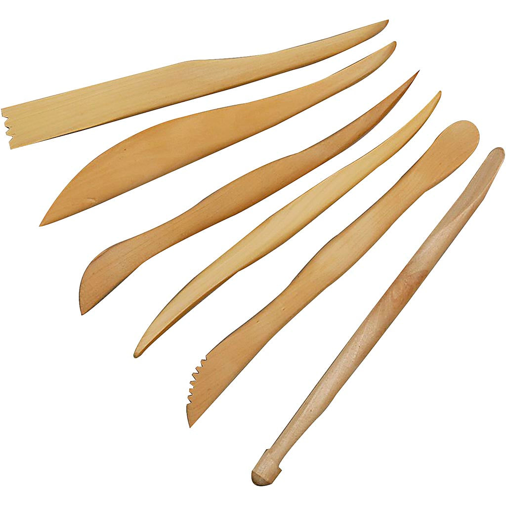 Creativ Company - Creativ Company Modelleer gereedschapset hout 6dlg.